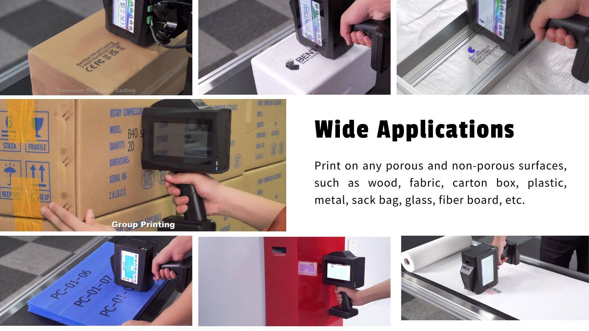 Bentsai B45 handheld printer wide applications